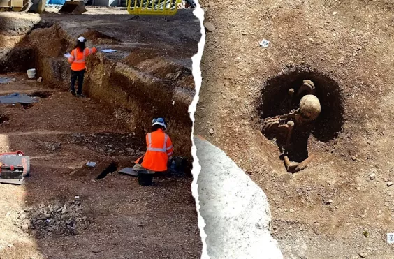 σκελετοι σε σχολικη αυλή