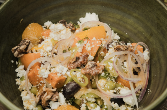 γλυκοπατάτα, φέτα