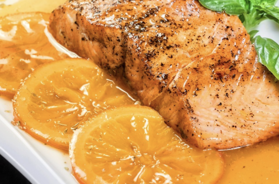 σολομός, πορτοκάλι