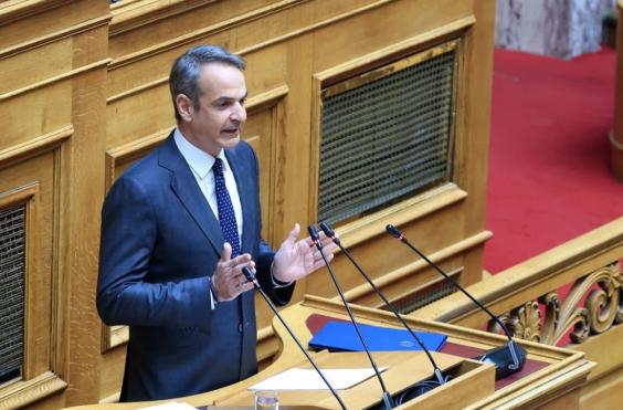 Ο Κυριάκος Μητσοτάκης στη Βουλή