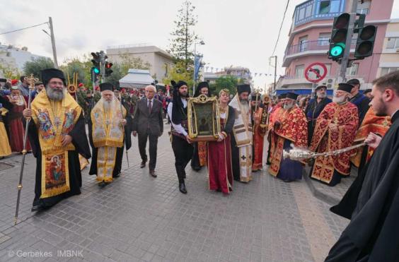 Πάνδημη υποδοχή της Ιεράς Εικόνας της Παναγίας Σουμελά στο Ρέθυμνο