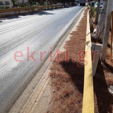 Αυτή την απαράδεκτη εικόνα παρουσιάζει ο δρόμος της Χερσονήσου.