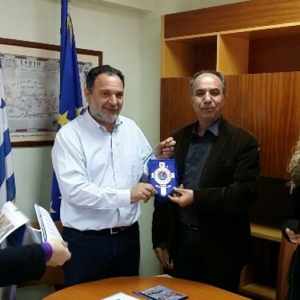 Συνάντηση Δημάρχου Ηρακλείου με αντιπροσωπεία της Διεθνούς Ένωσης Αστυνομικών