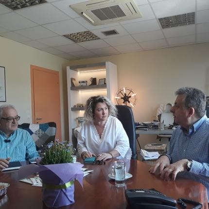 Από αριστερά ο Λάμπρος Βαμβακάς, η Ελένη Μπορμπουδάκη και ο Σταύρος Αρναουτάκης