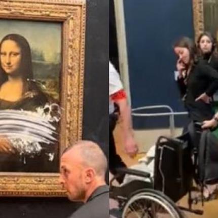 Πέταξαν τούρτα στη Μόνα Λίζα - Χαμός στο Λούβρο 