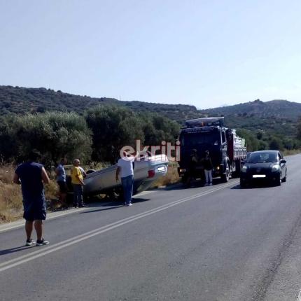 Νέο τροχαίο ατύχημα με ανατροπή αυτοκινήτου