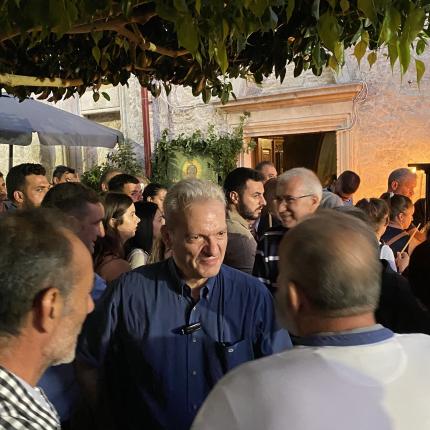 Ο Αλέξης Καλοκαιρινός στη γιορτή του Αγίου Μύρωνα