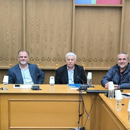 Συνάντηση εργασίας στην Περιφέρειας Κρήτης με το Ινστιτούτο Γεωενέργειας 