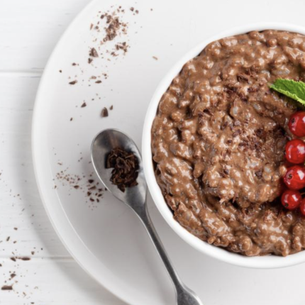 ρυζόγαλο, κράνμπερι, φρούτα