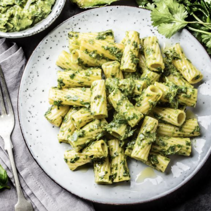 ριγκατόνι, πέστο, αβοκάντο