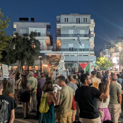 ιεραπετρα - κινητοποιησεις παλαιστινη