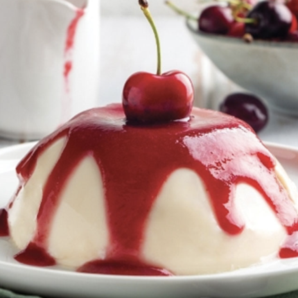 πανακότα, κεράσια