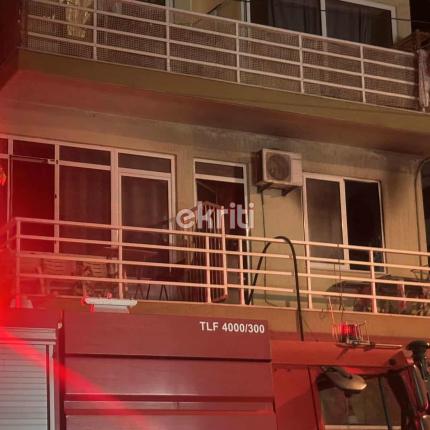 Φωτιά σε διαμέρισμα στο Ηράκλειο