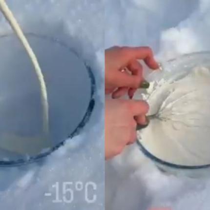 Καναδάς παγωτό στο χιόνι