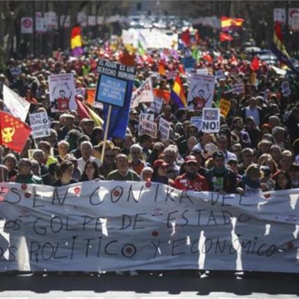 Διαδήλωση στη Μαδρίτη κατά του Ραχόι