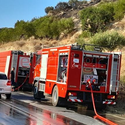 Μεγάλες δυνάμεις της Πυροσβεστικής αναπτύχθηκαν στη περιοχή.
