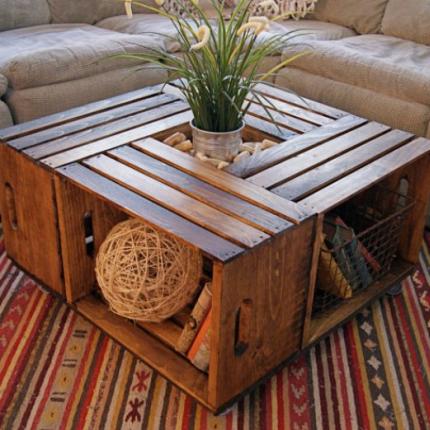 DIY: Κατασκευάστε ένα ξύλινο τραπεζάκι με καφάσια