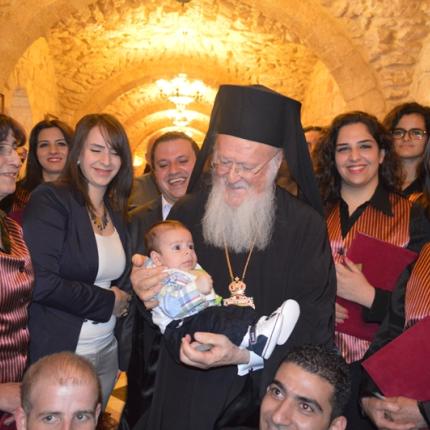O Οικουμενικός Πατριάρχης με τους Παλαιστίνιους Ορθοδόξους