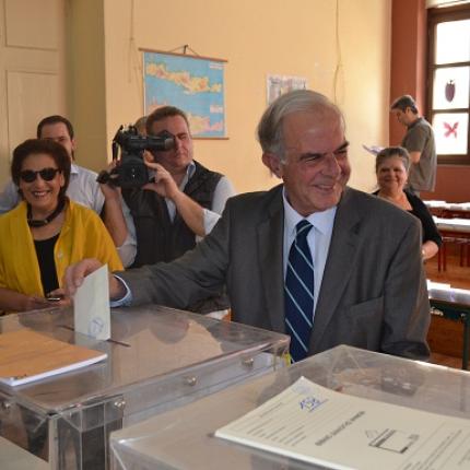 Στο Μποδοσάκειο ψήφισε ο Βασίλης Λαμπρινός