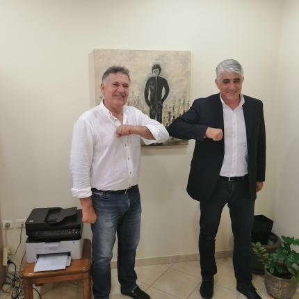Συνάντηση Δημάρχου Μινώα Πεδιάδας Μ. Φραγκάκη με τον Γενικό Γραμματέα της ΚΕΔΕ Δ. Καφαντάρη
