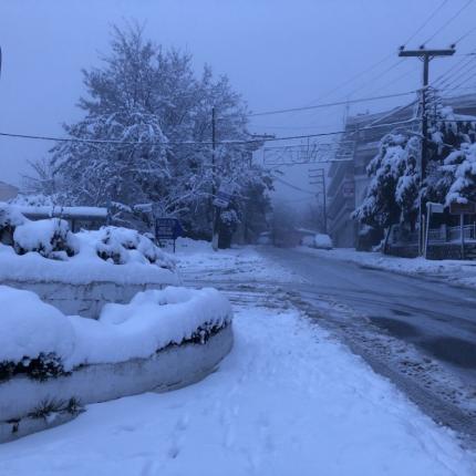 χορτιάτης χιόνια