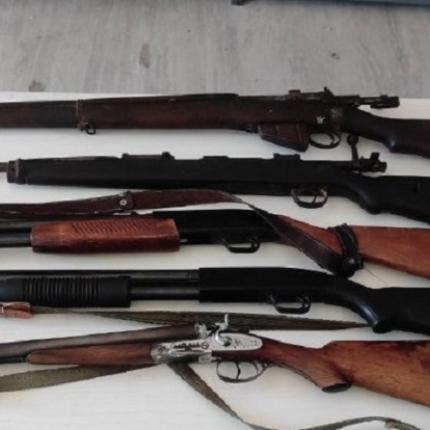 Τα όπλα που βρέθηκαν στο σπίτι 