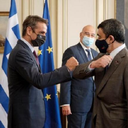Συνάντηση Μητσοτάκη με τον Υπ.Εξωτερικών των Ηνωμένων Αραβικών Εμιράτων