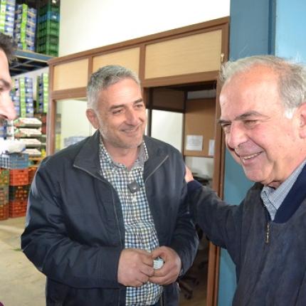 Στην Κεντρική Λαχαναγορά του Ηρακλείου ο Βασίλης Λαμπρινός