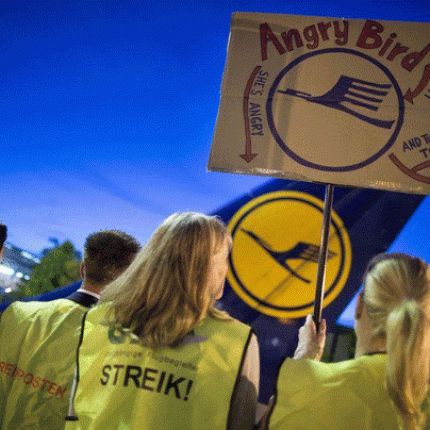 Γερμανία: Νέα απεργία εξήγγειλαν για αύριο οι πιλότοι της Lufthansa