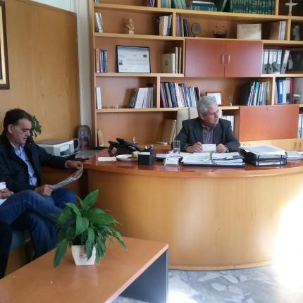 Ο Μανώλης Ζερβάκης επισκέφτηκε τον Δήμαρχο Μαλεβιζίου