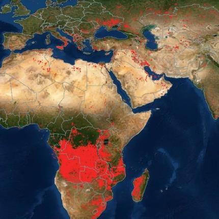 NASA χάρτης φωτιές