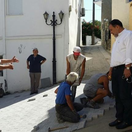 Στα έργα που βρίσκονται σε εξέλιξη στον Προφήτη Ηλία, ο δήμαρχος Ηρακλείου