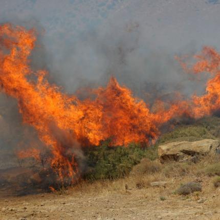 Σε βαθμό επικινδυνότητας 4 για πυρκαγιά η Κρήτη