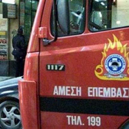 Κινητοποίηση της Π.Υ από φωτιά σε ισόγειο κτίσμα στο κέντρο του Ηρακλείου