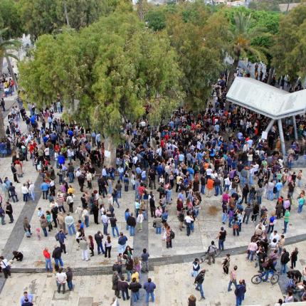 Συγκέντρωση στην πλατεία Ελευθερίας ενάντια στην παράταση των μνημονίων