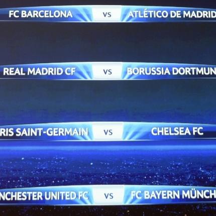 Champions League :Κόντρες γιγάντων στα προμιτελικά