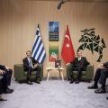 Συνάντηση του Πρωθυπουργού Κυριάκου Μητσοτάκη με τον πρόεδρο της Τουρκίας Ρετζέπ Ταγίπ Ερντογάν