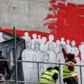 τοιχογραφία για το δυστύχημα στα Τέμπη 