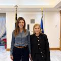 Συνάντηση Σέβης Βολουδάκη με την Υπουργό Παιδείας Θρησκευμάτων και Αθλητισμού
