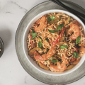 γαριδομακαρονάδα, noodles