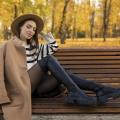 outfit, μπότες, γυναίκα, φθινόπωρο, χειμώνας