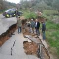 Ζημιές σε δρόμους της Μεσσηνίας από τις βροχοπτώσεις