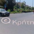 Τροχαίο ατύχημα σε κεντρικό δρόμο του Ηρακλείου (φωτορεπορτάζ)