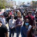 Οι εργαζόμενοι σε εστίαση και τουρισμού έκαναν πορεία προς το κέντρο της πόλης