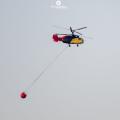 Το ελικόπτερο την ώρα που επιχειρούσε για τη φωτιά στο Γεράκι - Φωτογραφία Γιώργος Τριβυζαδάκης