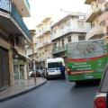 Όχημα της αστυνομίας εμποδίζει την κυκλοφορία στο κέντρο του Ηρακλείου