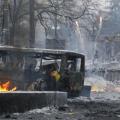 Δέκα νεκροί στην Ουκρανία από έκρηξη ρουκέτας σε λεωφορείο