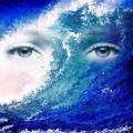 γυναίκα μάτια κύματα θάλασσα