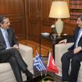 Ολοκληρώθηκε η συνάντηση Σαμαρά με Νταβούτογλου - Το Κυπριακό βασικό θέμα συζήτησης