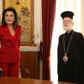 Στα γραφεία της Αρχιεπισκοπής Κρήτης η Γιάννα Αγγελοπούλου Δασκαλάκη
